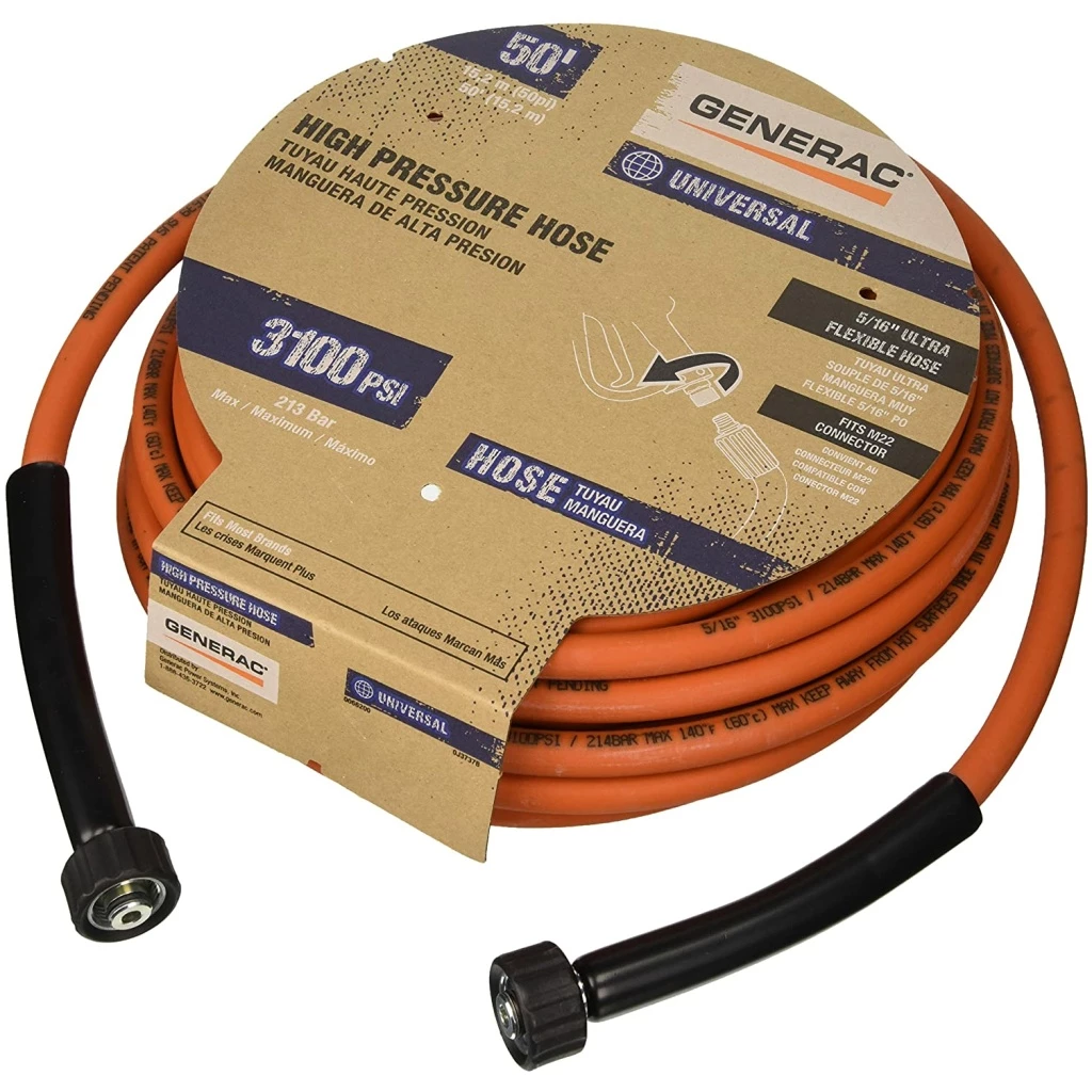 Generac 6620 5/16" x 50' W/ M22 Connectors Pressure Washer Hose OEM #G0066200 Generac 6620 5/16" X 50' W/ M22 Connectors Pressure Washer Hose OEM #G0066200 -Safford Equipment Shop G0066200 1024x1024 1